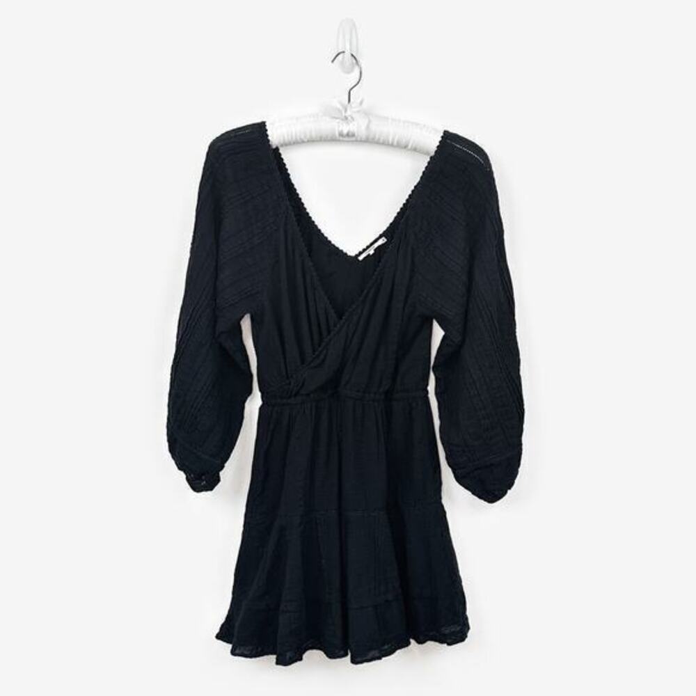 Tularosa Mini Dress Size M Black Cotton Boho Girlcore Romantic Flowy Revolve‎